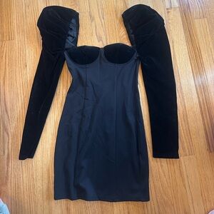 PrettyLittleThing Black Long Sleeve Dress